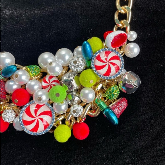 Betsey Johnson 2025 Bib Christmas Statement Necklace - Picture 4 of 4